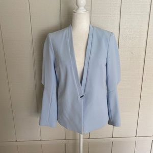 TOPSHOP Baby Blue Blazer with Elbow Cut Out